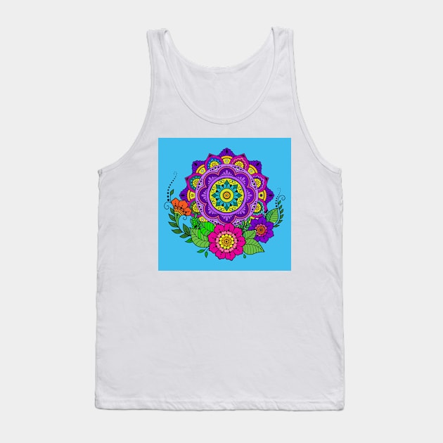 Floral Mandalas 208 (Style:22) Tank Top by luminousstore